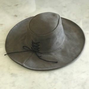 Faux suede hat
